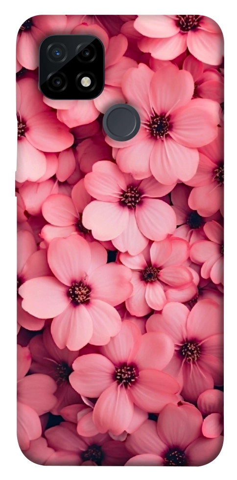 Чехол Pink flowers для Realme C21