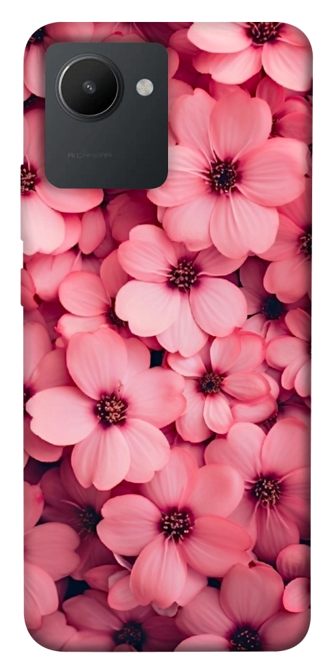 Чохол Pink flowers для Realme C30s