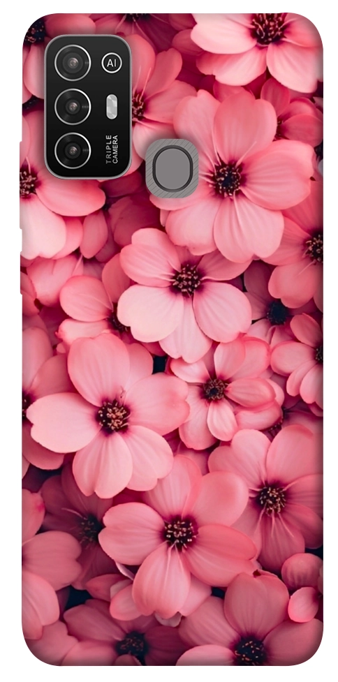 Чехол Pink flowers для ZTE Blade A52