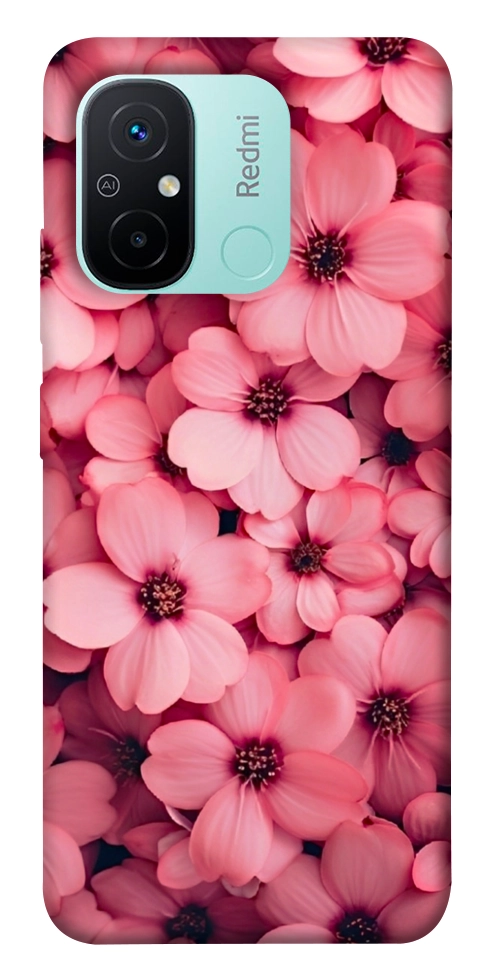 Чехол Pink flowers для Xiaomi Redmi 12C