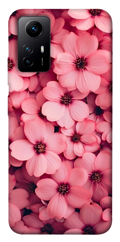 Чохол Pink flowers для Xiaomi Redmi Note 12S