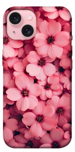 Чохол Pink flowers для iPhone 15