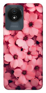 Чехол Pink flowers для Vivo Y02