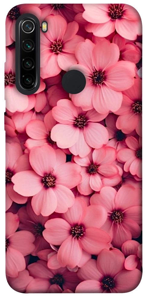 Чохол Pink flowers для Xiaomi Redmi Note 8 2021