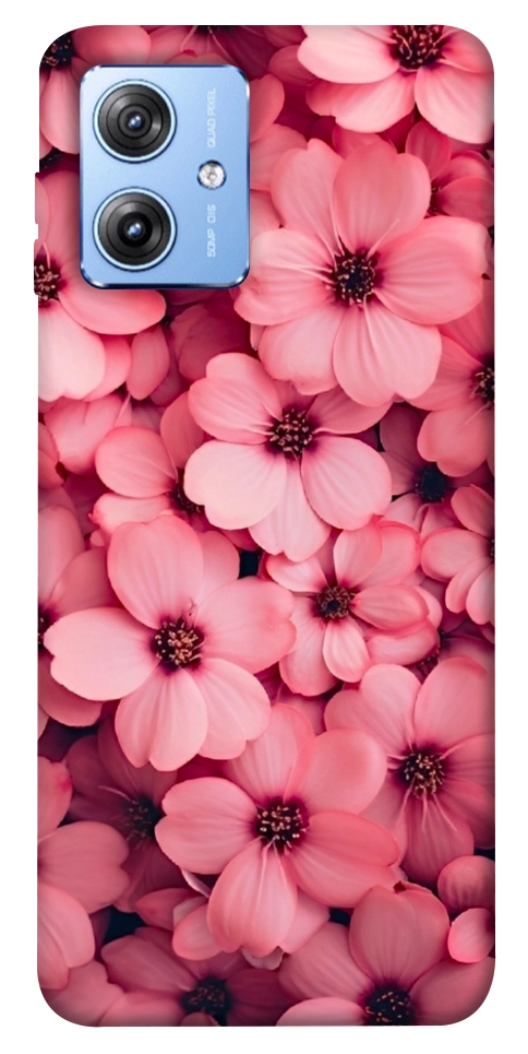 Чехол Pink flowers для Motorola Moto G84