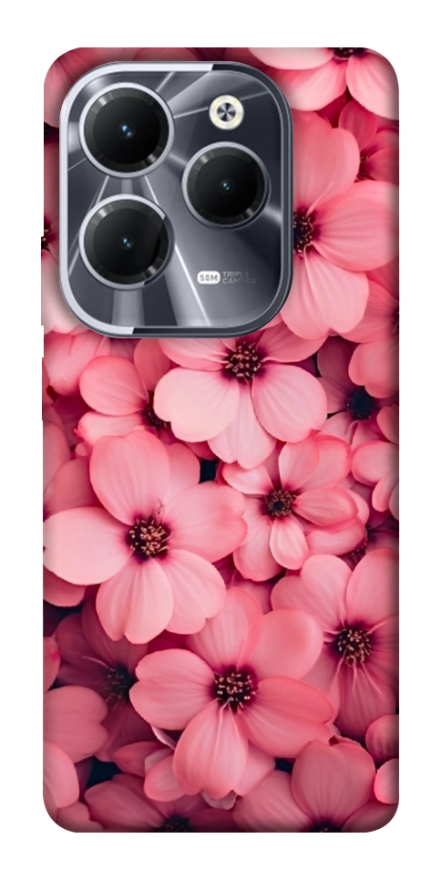 Чехол Pink flowers для Infinix Hot 40