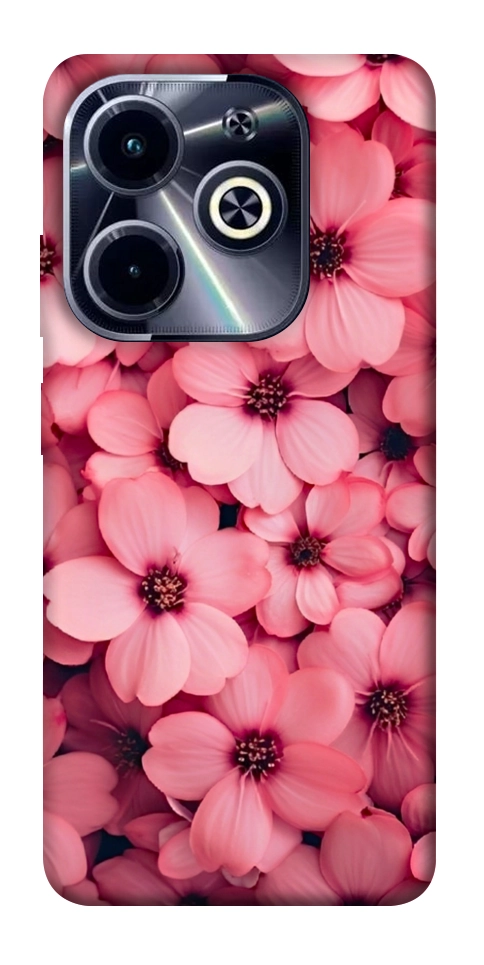 Чохол Pink flowers для Infinix Hot 40i