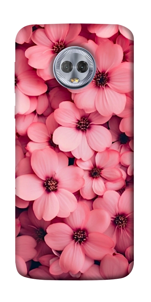 Чохол Pink flowers для Motorola Moto G6 Plus