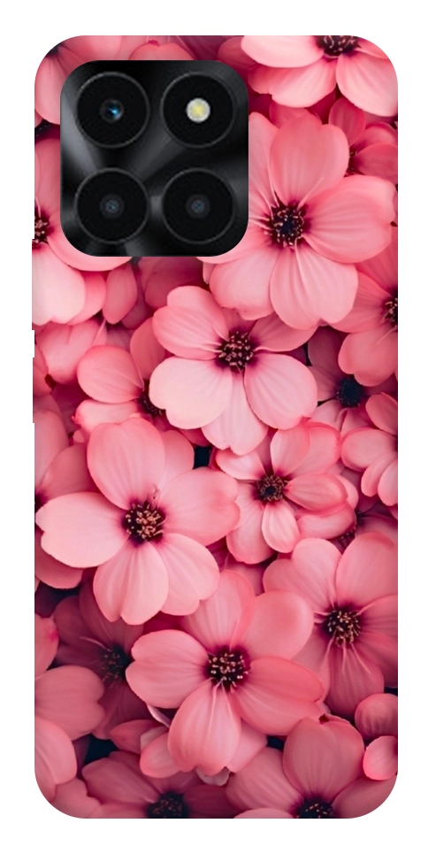 Чохол Pink flowers для Huawei Honor X6a