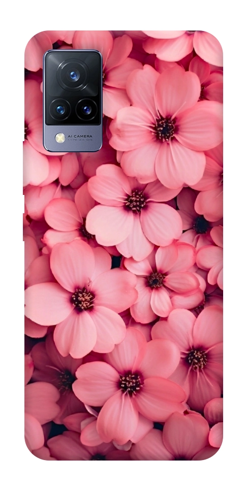 Чехол Pink flowers для Vivo V21