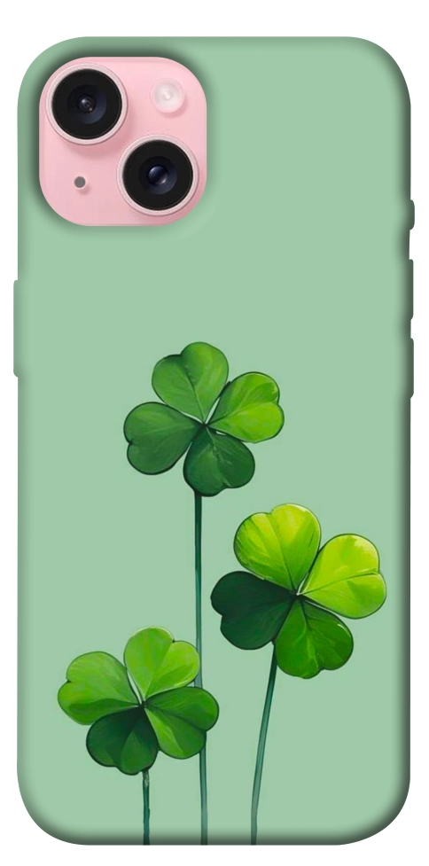 Чехол Lucky clover для iPhone 15