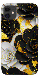 Чохол Flower black-white для iPhone 11