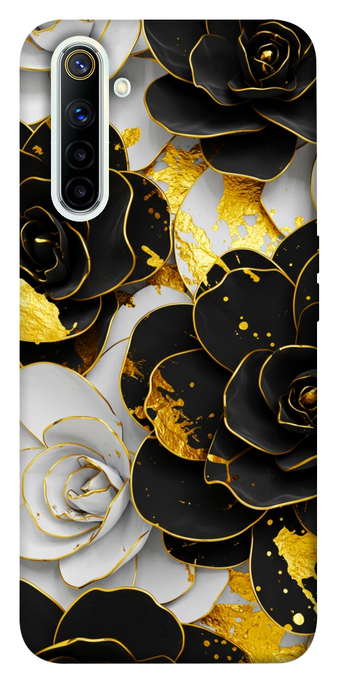 Чехол Flower black-white для Realme 6