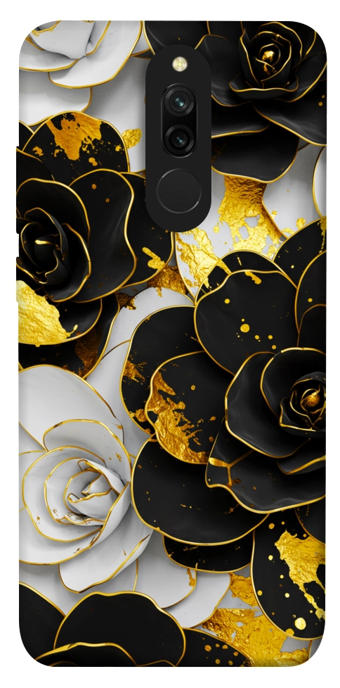 Чохол Flower black-white для Xiaomi Redmi 8