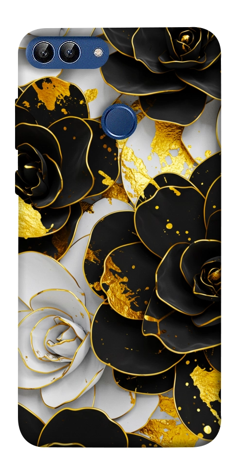 Чехол Flower black-white для Huawei P Smart