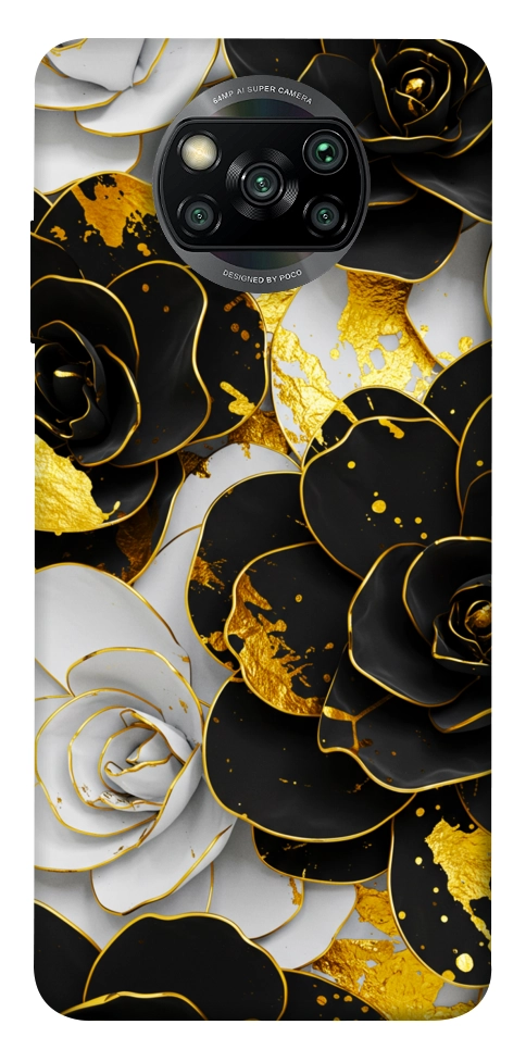 Чехол Flower black-white для Xiaomi Poco X3 NFC