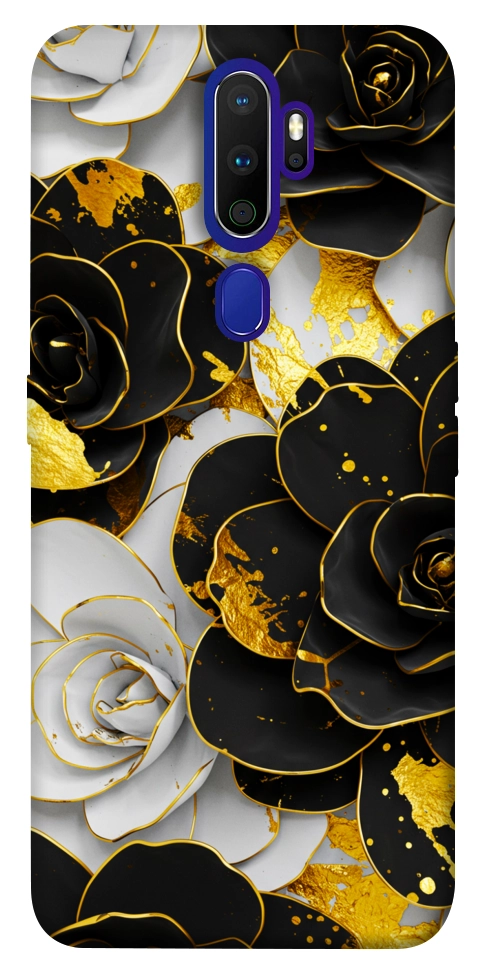 Чехол Flower black-white для Oppo A9 (2020)