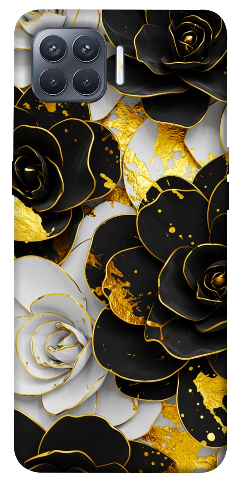 Чехол Flower black-white для Oppo Reno 4 Lite