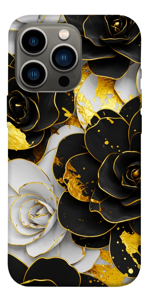 Чехол Flower black-white для iPhone 13 Pro