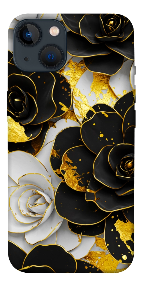 Чохол Flower black-white для iPhone 13