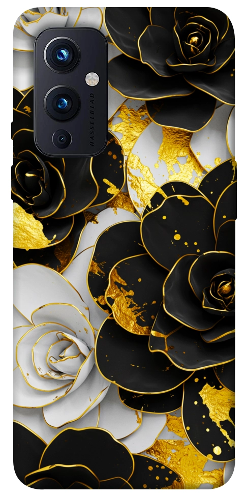 Чехол Flower black-white для OnePlus 9