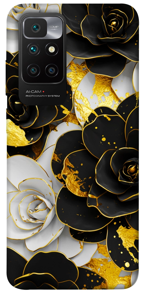 Чохол Flower black-white для Xiaomi Redmi 10