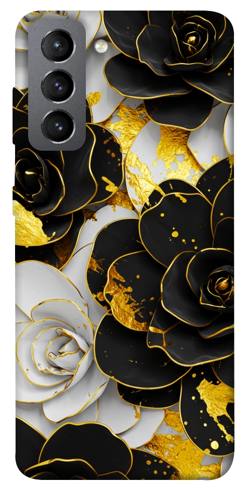 Чехол Flower black-white для Galaxy S21 FE