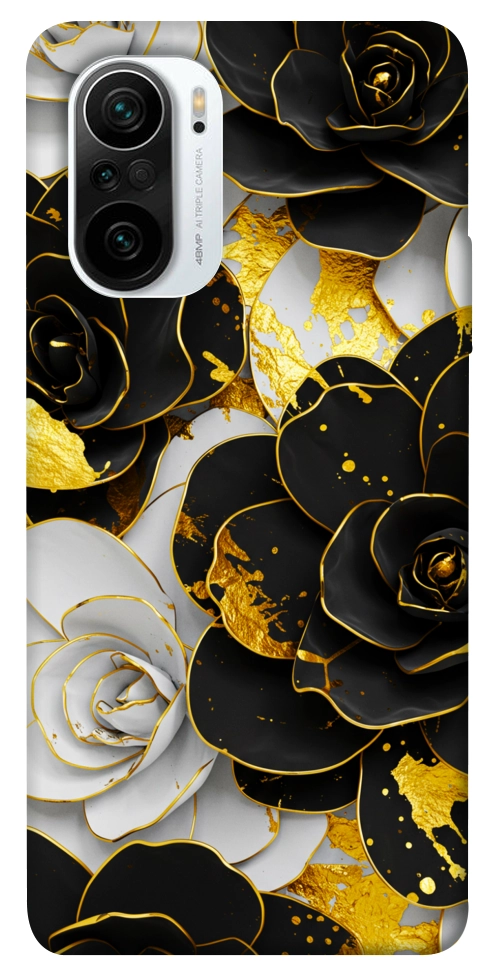 Чехол Flower black-white для Xiaomi Poco F3