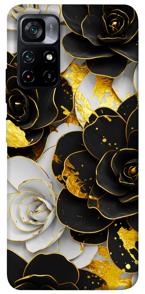 Чохол Flower black-white для Xiaomi Poco M4 Pro 5G