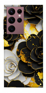 Чехол Flower black-white для Galaxy S22 Ultra