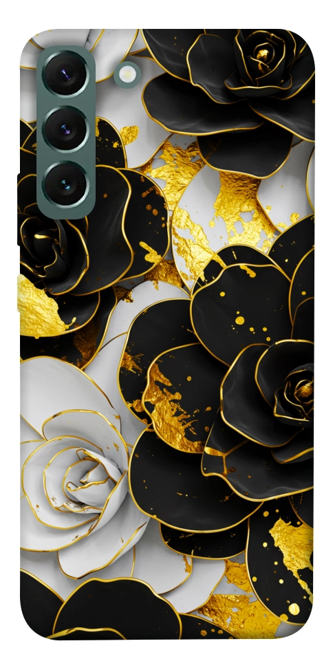 Чохол Flower black-white для Galaxy S22+