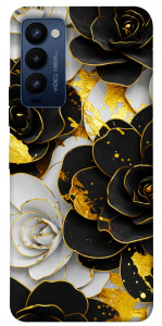 Чохол Flower black-white для Tecno Camon 18