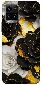 Чохол Flower black-white для Vivo Y33s