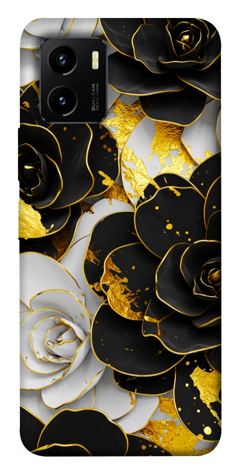 Чехол Flower black-white для Vivo Y15s