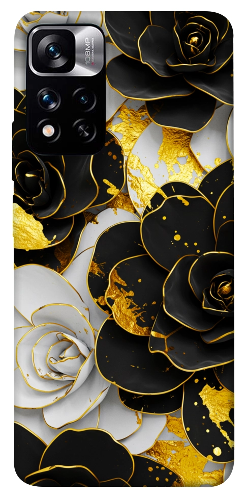 Чехол Flower black-white для Xiaomi Redmi Note 11 5G