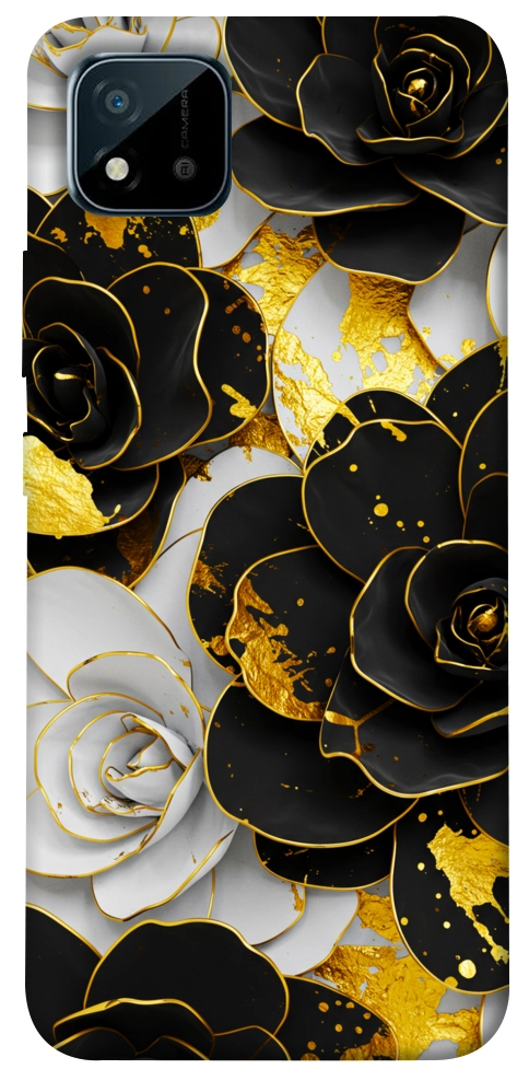 Чехол Flower black-white для Realme C20