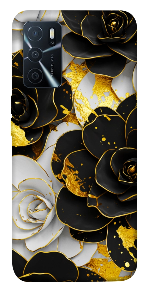 Чохол Flower black-white для Oppo A16