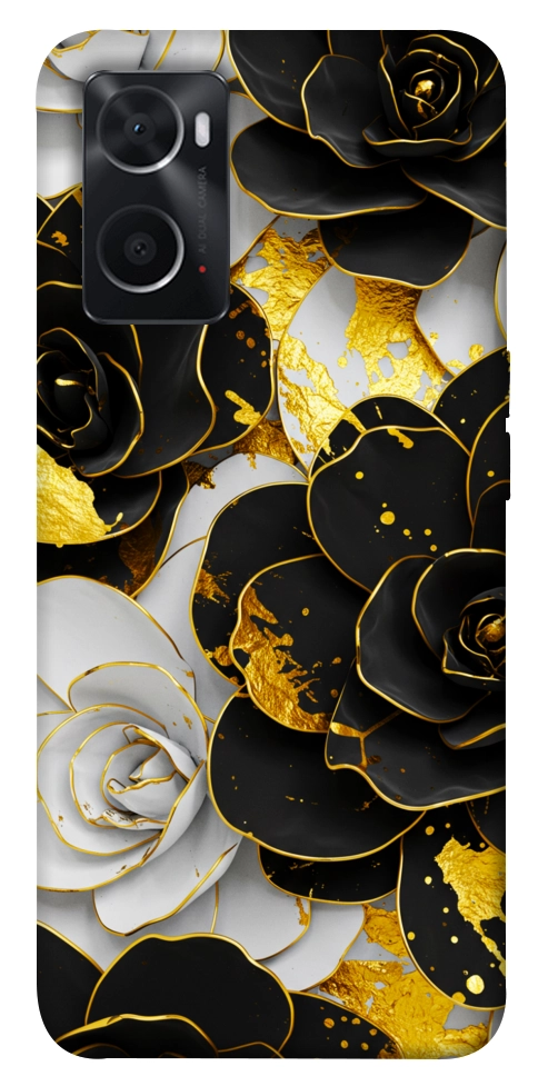 Чохол Flower black-white для Oppo A76 4G