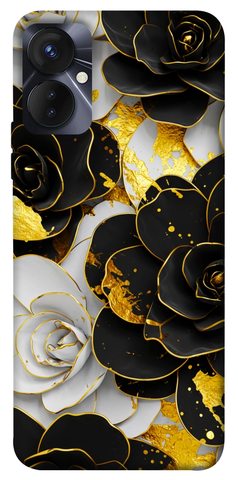 Чехол Flower black-white для TECNO Spark 9 Pro