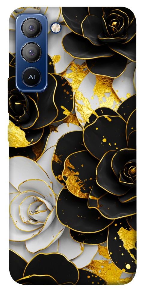 Чехол Flower black-white для TECNO Pop 5 Pro