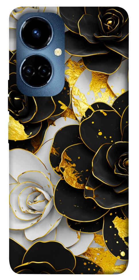 Чехол Flower black-white для TECNO Camon 19 (CI6n)