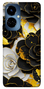 Чохол Flower black-white для TECNO Camon 19 (CI6n)