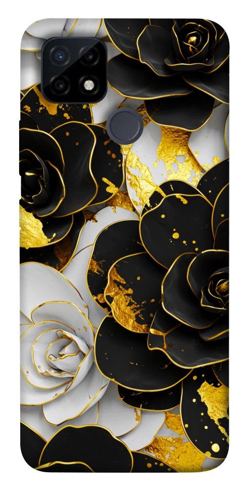 Чохол Flower black-white для Realme C25Y