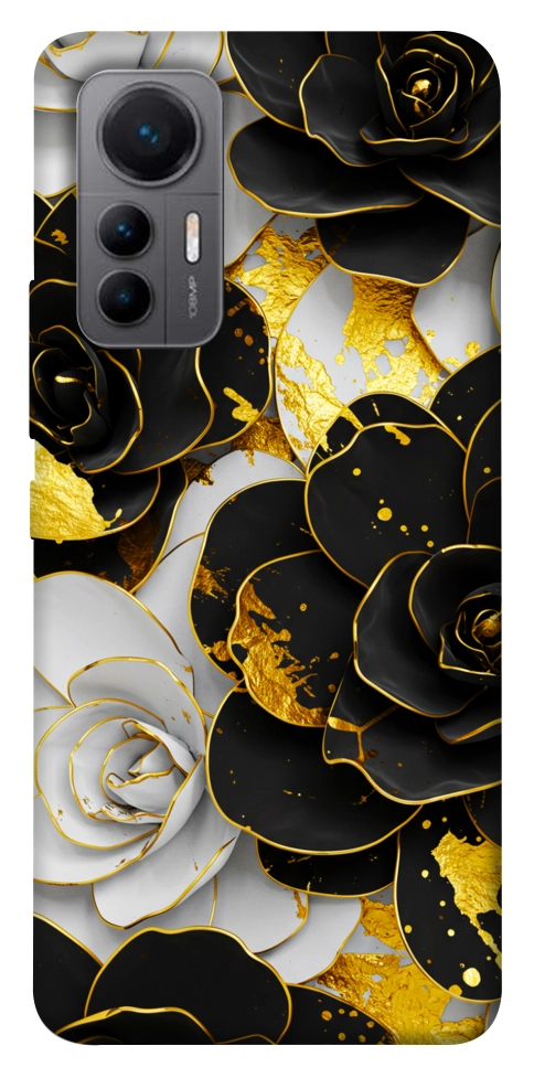 Чехол Flower black-white для Xiaomi 12 Lite