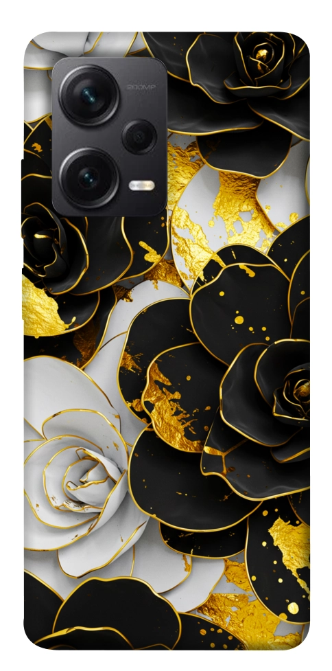 Чохол Flower black-white для Xiaomi Redmi Note 12 Pro 5G