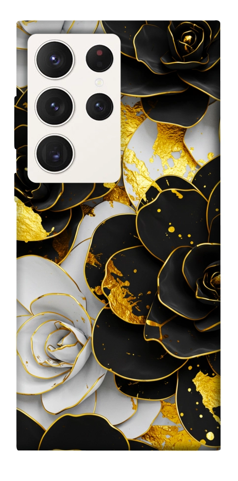 Чохол Flower black-white для Galaxy S23 Ultra