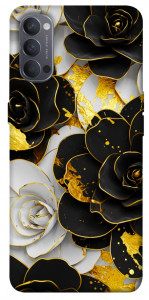 Чохол Flower black-white для Oppo Reno 4