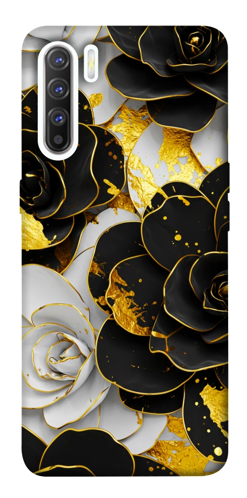 Чохол Flower black-white для Oppo Reno 3