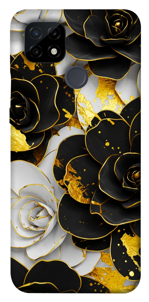 Чехол Flower black-white для Realme C21