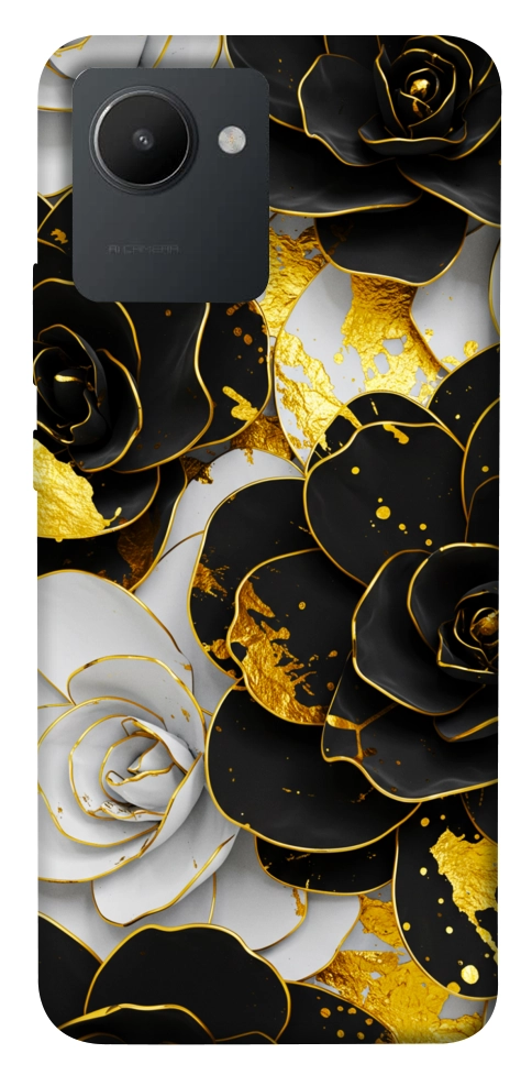 Чехол Flower black-white для Realme C30